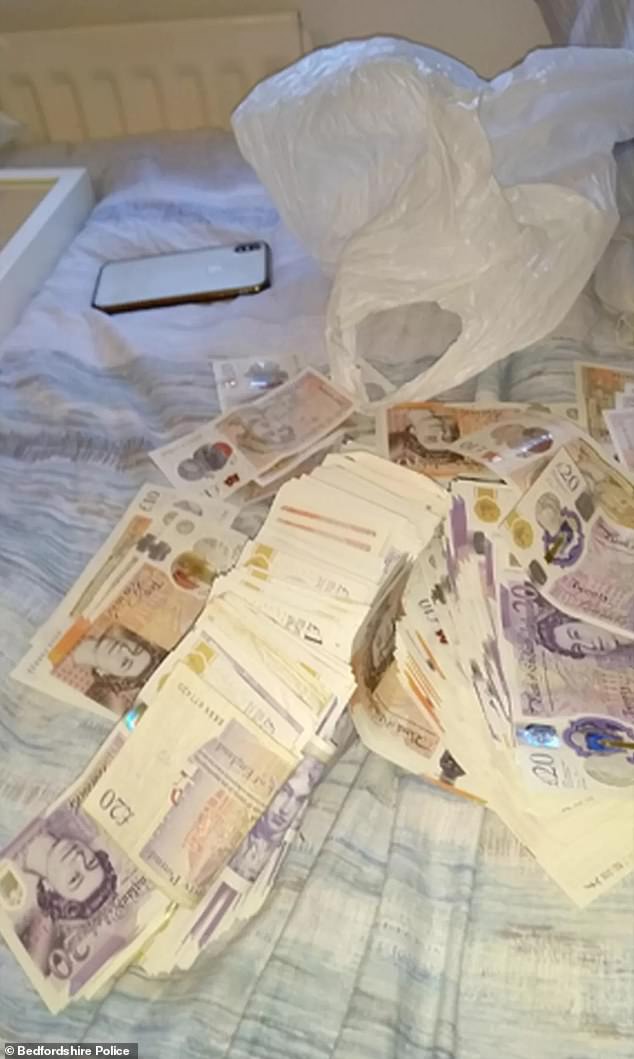 The Bedfordshire Police team investigating the gang in Luton also seized £150,000 in cash
