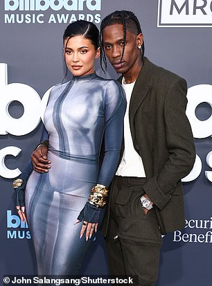 Kylie shares two children with rapper Travis Scott (pictured in 2022)