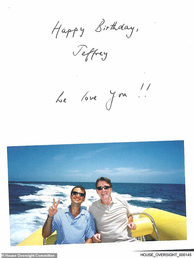 Mandelson called Epstein his 'best pal', and sent him the above birthday message