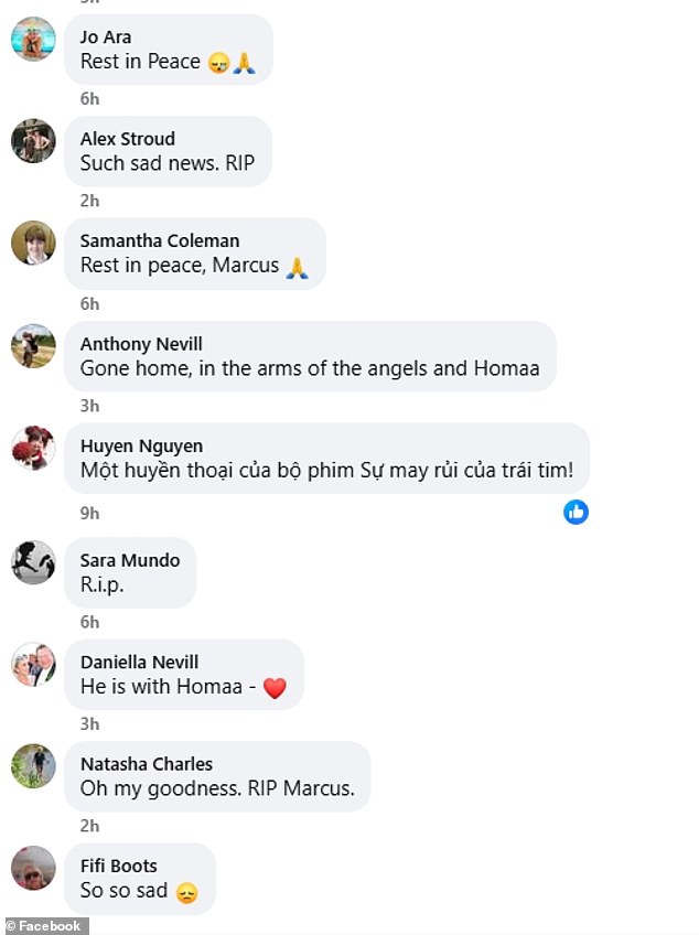 Tributes poured in for the star on the Facebook fan page