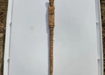 Very rude 2,500-year-old bone 'erection pen' revealed depicting 'grumpy god' that wards off evil spirits