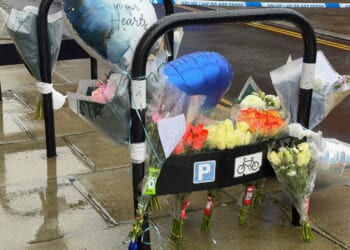 Three teens arrested after 18-year-old is stabbed to death just metres from busy high street