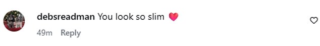 Her comments section was soon brimming with messages but many fans rushed to defend the star after some suggested she had had turned to weight loss methods