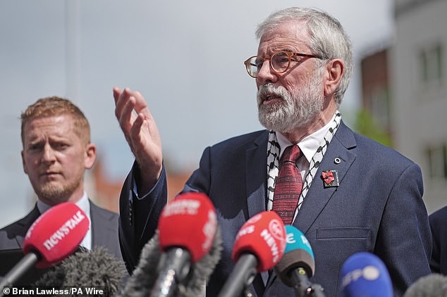 Former Sinn Fein boss Gerry Adams is another of Lord Hermer's controversial former clients