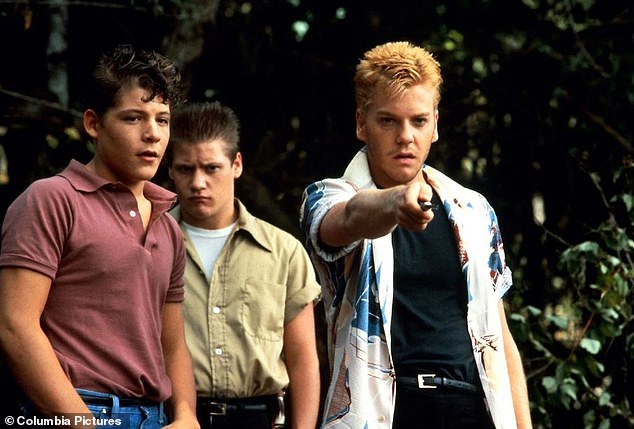 Sutherland (R) scored one of his earliest roles in the late Rob Reiner's acclaimed coming-of-age drama Stand By Me (1986)