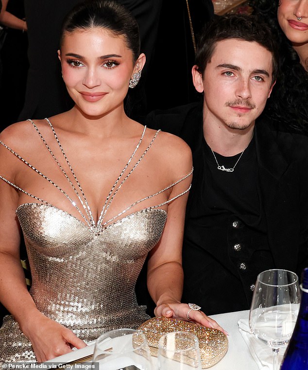 Glaser also left out a racy joke about Golden Globe-winner Timothee Chalamet's sex life; Chalamet seen with girlfriend Kylie Jenner on January 11