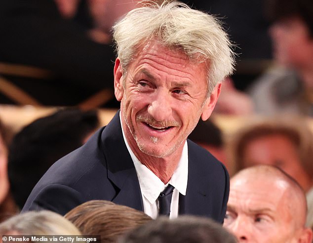 Glaser was also pitched a Penn joke by fellow comedian David Spade. '"I just saw Sean Penn and maybe he's taking The Substance wrong"'; Penn seen on January 11