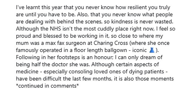 Homaa died after undergoing an operation to remove pancreatic cancer, leading to complications and a five-week stay in an Intensive Therapy Unit, her daughter took to Instagram to share the news at the time