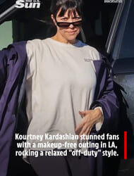 Makeup-free Kourtney Kardashian goes all natural on takeout run