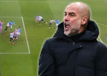Fuming Pep Guardiola launches scathing attack on VAR after Newcastle win with rant about decision EIGHT MONTHS ago