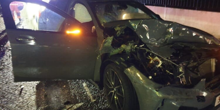 Moment 'idiot' brothers crash after racing each other at 90mph in cars given to them by parents before injuring girl, 17