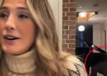 Moment TV presenter’s husband ruins her interview in VERY embarrassing way while she’s live on air