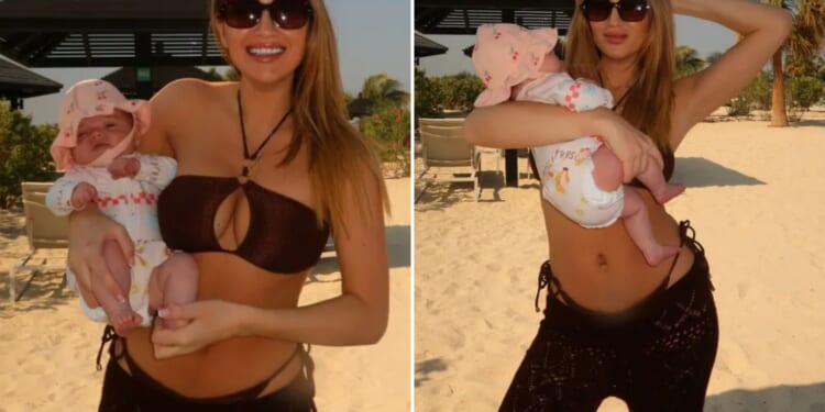 Georgia Harrison hits back at trolls after they accuse her of ‘airbrushing’ stomach 2 months after giving birth