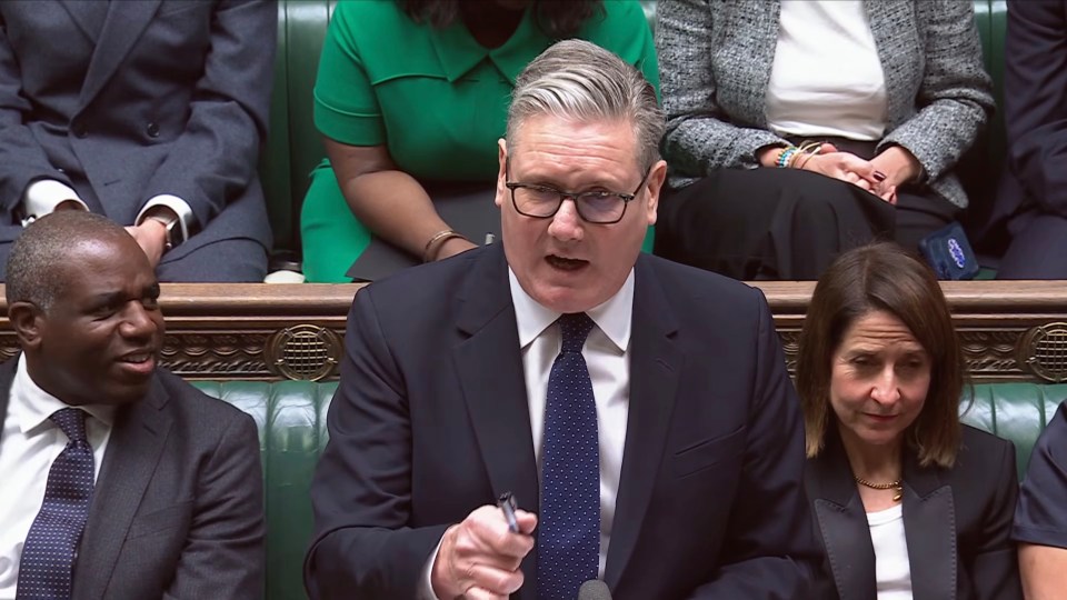 Keir Starmer speaking during Prime Minister's Questions in the House of Commons.