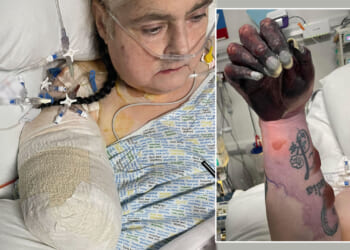 Blemish on mum’s fingers was blamed on NEWSPAPER INK