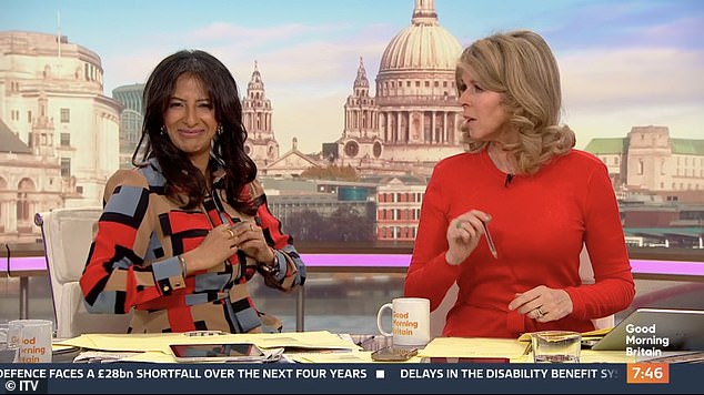 Days earlier, Ranvir Singh suffered a wardrobe malfunction as her dress burst open live on air on Good Morning Britain - leaving her co-star Kate Garraway rushing to 'protect her modesty'