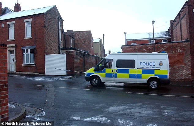 The alley behind Armstrong Road, Willington Quay, taped off by police investigating the abduction in 2005