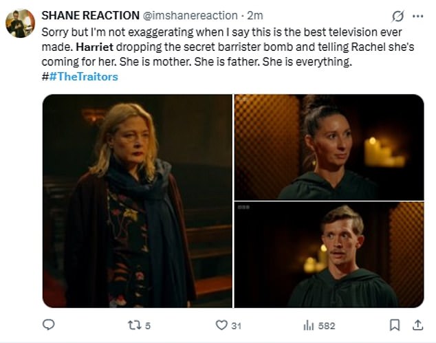 While some fans were quick to praise Harriet for taking a stand against The Traitors, others worried she may have 'overplayed her hand'