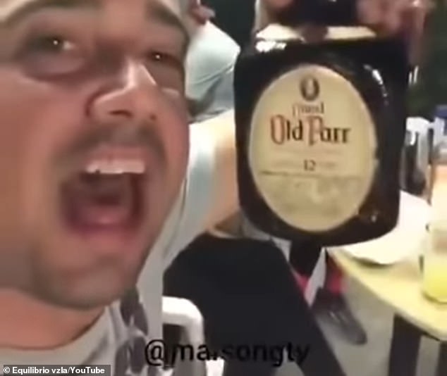 David Cabello is seen drunkenly drinking whisky and mocking power shortages in 2019