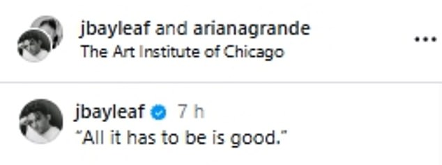 Paying tribute to the work, Jonathan and Ariana teased the announcement on Wednesday morning as they shared a picture of themselves sat in front of the portrait - which hangs at The Art Institute of Chicago
