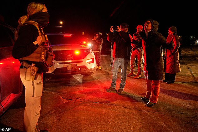 Protesters have started to descend on the area where the alleged shooting took place