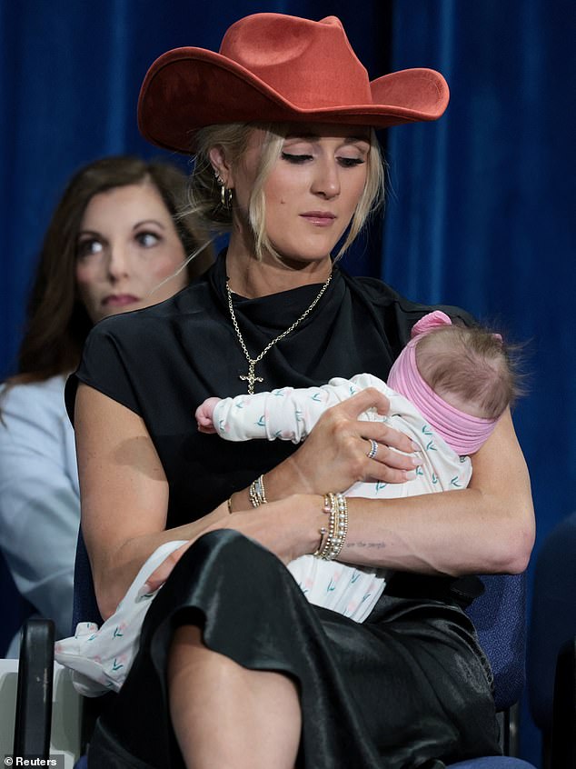 Gaines' daughter Margot was born in September, and since then, she has traveled all across the country with her mom