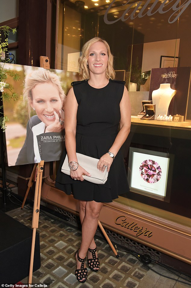 Zara pictured in 2015 in London, attending the official launch of an earlier collection with Calleija