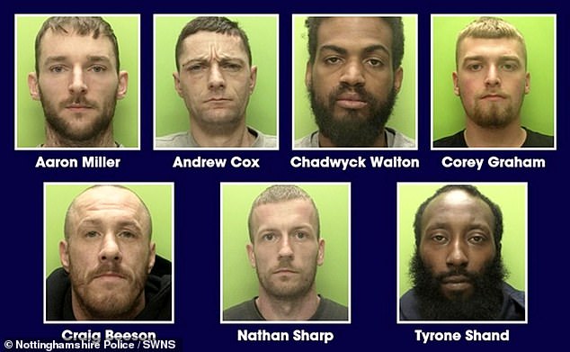 Other members of the large gang who were also nailed by police