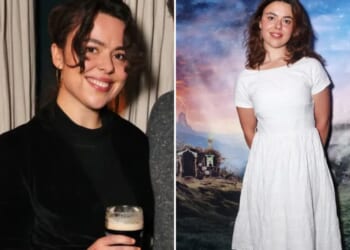 Nepo-baby who played Kendall Jenner on stage enjoys pint of Guinness at premiere