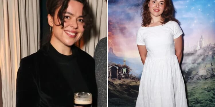 Nepo-baby who played Kendall Jenner on stage enjoys pint of Guinness at premiere