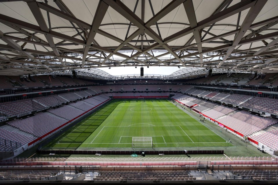 General view of the Allianz Riviera Stadium in Nice, France, before an Uber Eats Ligue 1 football match.