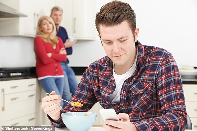 Living with parents was also linked with a higher likelihood of remaining single, the researchers found (file image)