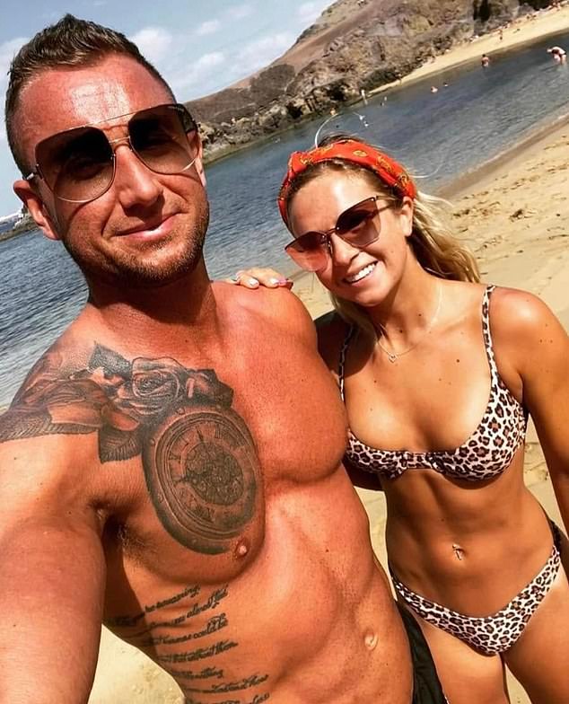 The couple (pictured) had shared joyful pictures on social media at the 300-acre Rudding Park resort just hours before Mrs Garside's body was discovered