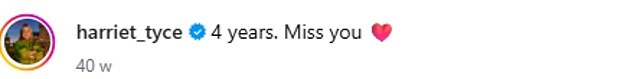 In 2021 the star also lost her best friend and journalist Sarah Hughes (top L)  to breast cancer. The tragedy gave Harriet the motivation she needed to go sober