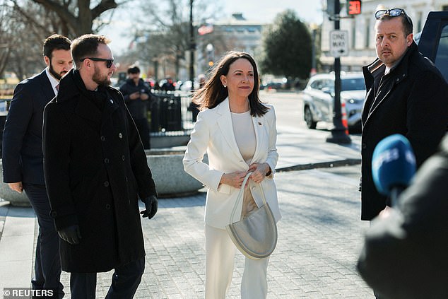 Venezuela's opposition leader Maria Corina Machado walked around Washington, D.C. as she headed to the White House to meet with President Donald Trump. It marked the leaders first meeting since the capture of Venezuelan dictator Nicolas Maduro earlier this month