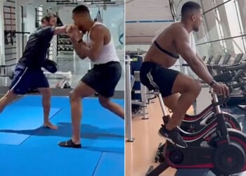 'Mental strength therapy' - Anthony Joshua shares video of him boxing again following tragic crash deaths of two pals