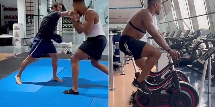 'Mental strength therapy' - Anthony Joshua shares video of him boxing again following tragic crash deaths of two pals