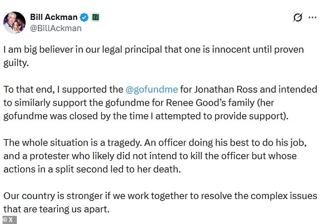 Although most of the more than 21,000 donations have been contributed anonymously, billionaire hedge fund manager Bill Ackman- who endorsed Donald Trump in the 2024 election- was listed as the top donor on the GoFundMe