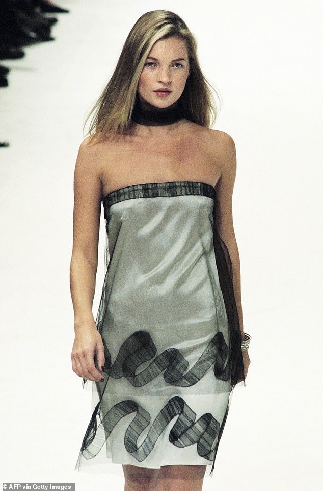 She was one of the most recognisable faces of the nineties, storming the runway at prestigious shows and covering all the glossy magazines (pictured in 1997)