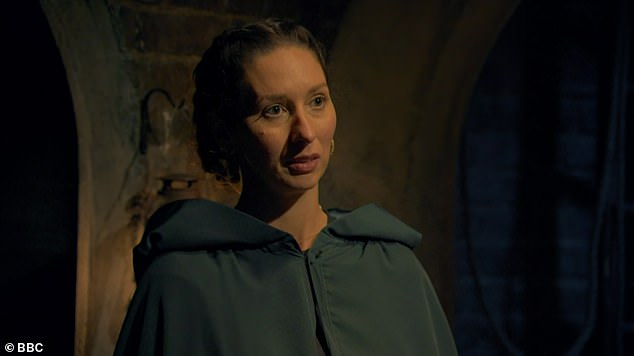 When Adam opened the paper and revealed the traitors were Rachel (pictured) and Stephen Libby, Sam's jaw hit the floor. 'She deserves to win,' he said