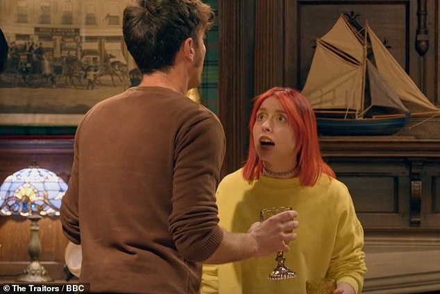 The pair discussed how people will no be suspicious of them now as the Traitors' gamble to murder Adam paid off due to him being without a shield, while they both had them so would have been protected