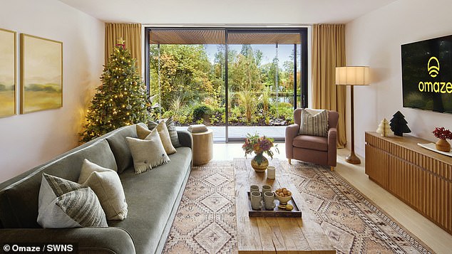The open-plan main living space is filled with natural light and features floor-to-ceiling windows, and a reading nook