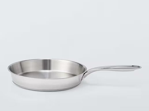 John Lewis Stainless Steel Uncoated Frying Pan