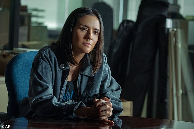 This image released by Netflix shows Catalina Sandino Moreno in a scene from 'The Rip'