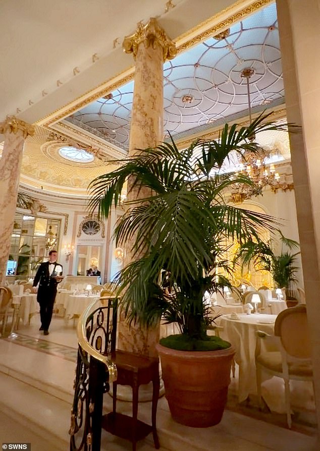 The incident took place in the five-star hotel's iconic dining room as guests took tea