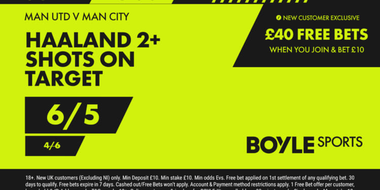 Get £40 free bets, plus 6/5 Erling Haaland odds boost with BOYLE Sports