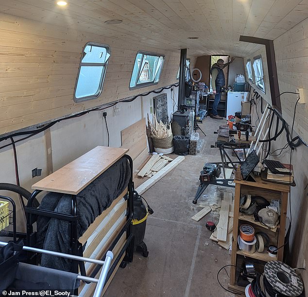 Eleanor's boat is currently moored in a marina while she completes the renovation, but she says she plans to start cruising more once it's done