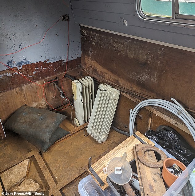 She added: 'I fell in love with my boat the first time I saw her. She was a bit of a mess, but I loved the thought of trying to restore her back to her former glory'