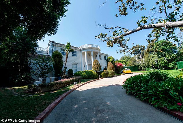 The Georgian Colonial home is actually located in Brentwood, California