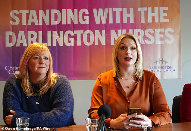 Nurse Bethany Hutchison (right)  told the tribunal: 'According to Vivienne Robinson, Rose Henderson said to her: "You do not look as big as this from behind". Vivienne was shocked and made no answer. Rose Henderson then asked her: "Have you got those large pregnancy breasts"?'